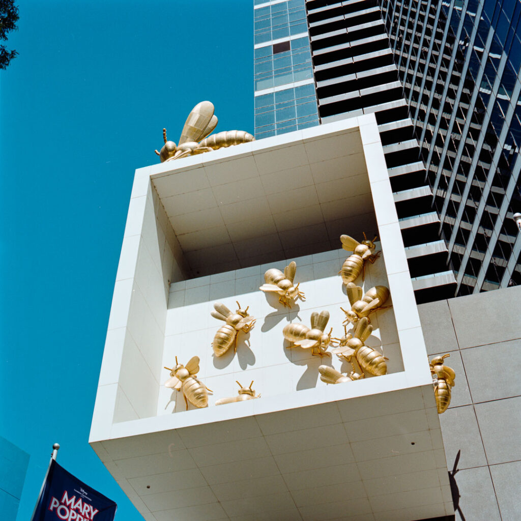Kodak Gold 200 photo - colour film photograph of the bees on Eureka building in Melbourne
